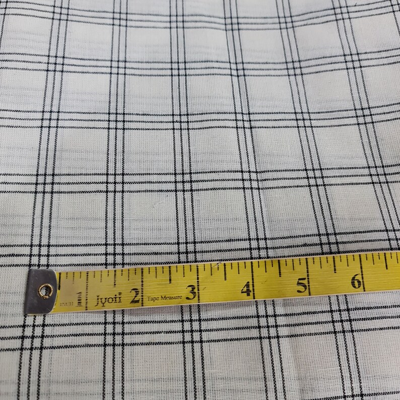 63 Wide Black and White Check Fabric Graph Checkered - Etsy