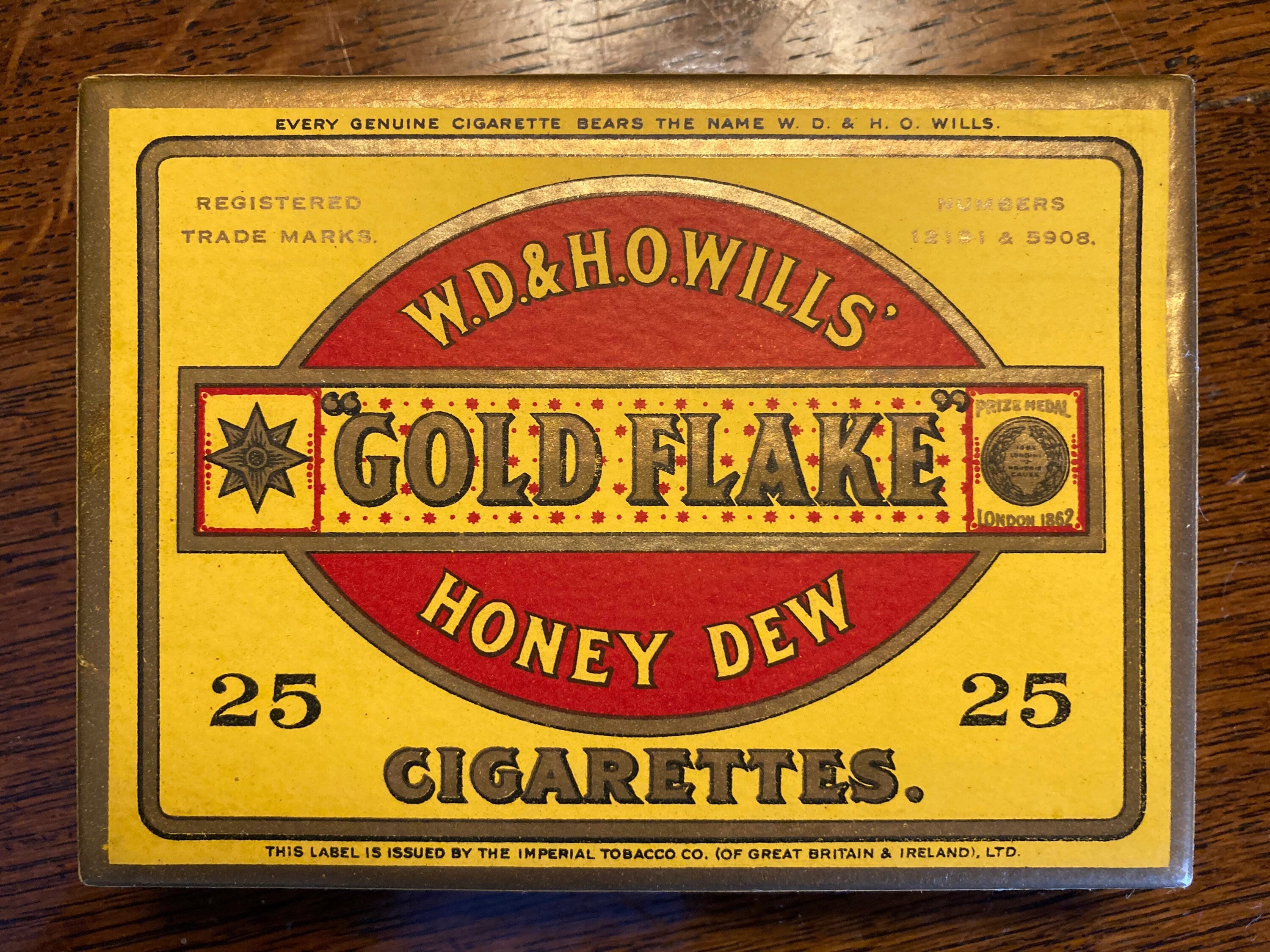 Wills GOLD Flake Honey Dew Live Cigarette Packet 25 de 1930 Etsy