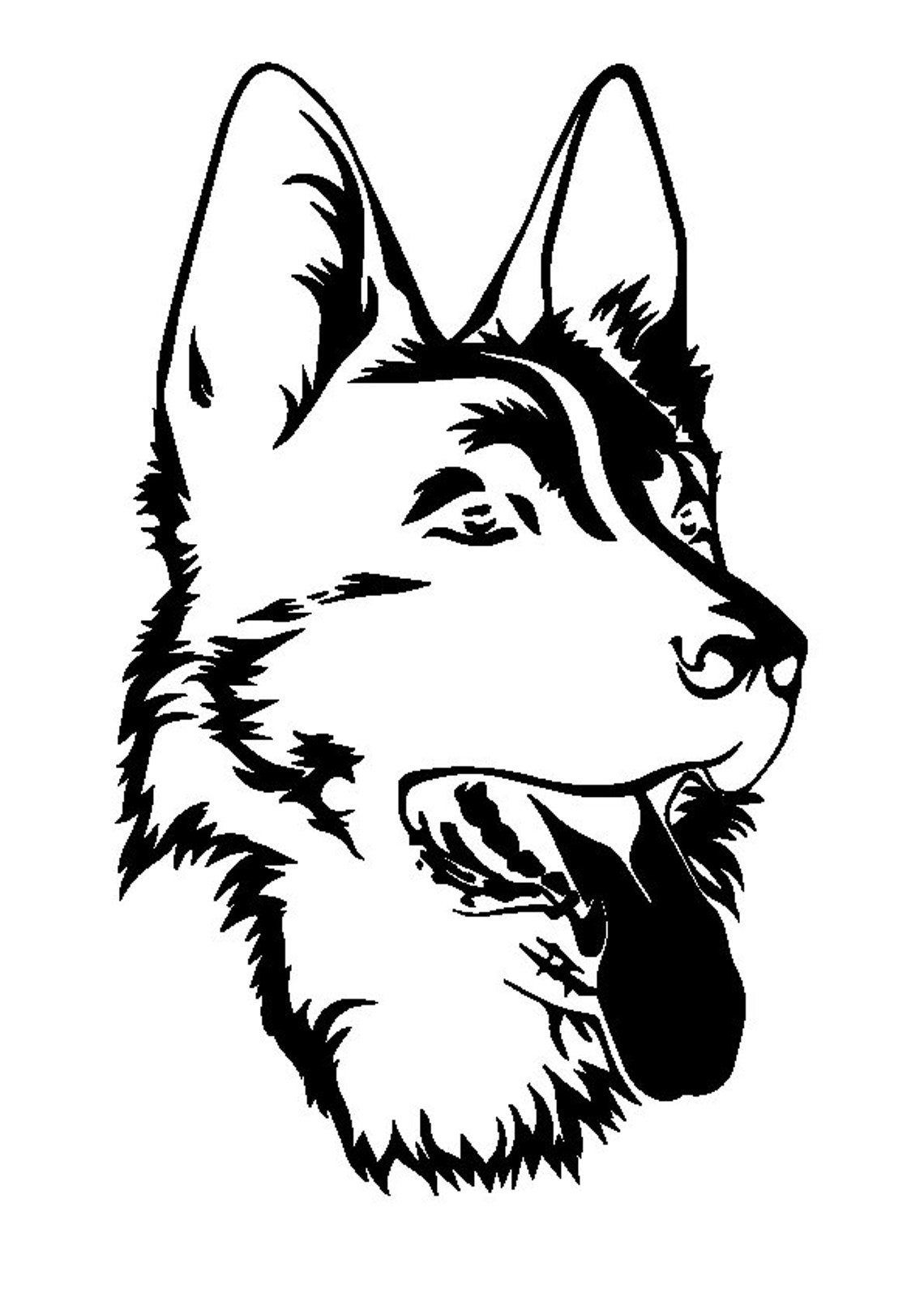 German shepherd head SVG File Png Clip Art Cricut Cut Files Etsy