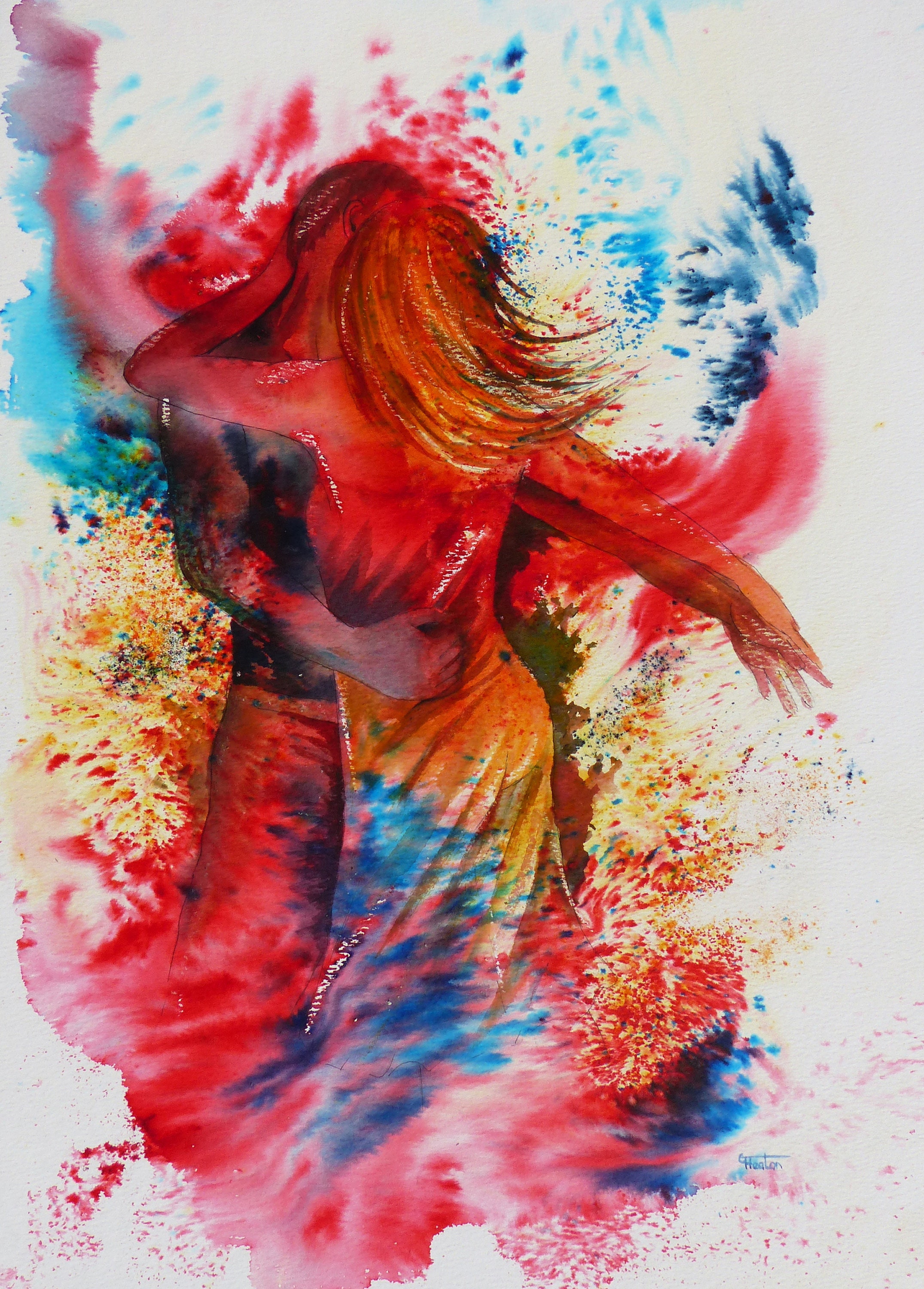 abstract dancing figures