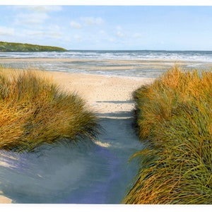 Lligwy Dunes very Limited edition prints, A4 or A3 sizes on watercolour paper, mounted or unmounted, Lligwy beach, Anglesey, Ynys Mon art