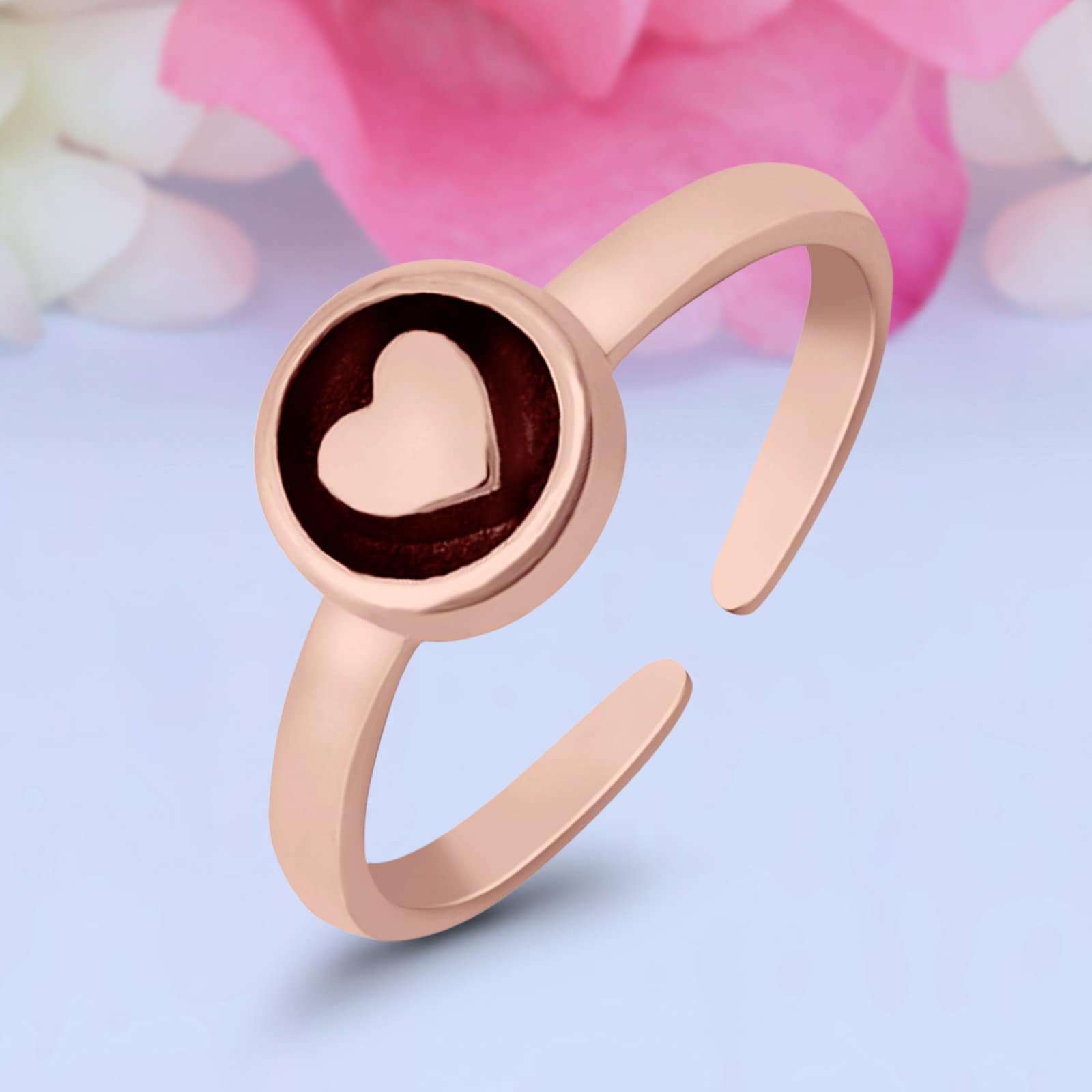 6.5 mm Heart Toe Ring Band 925 Sterling Silver Free Size Ring Rose Gold Yellow Gold Black Toe Ring Jewelry Summer