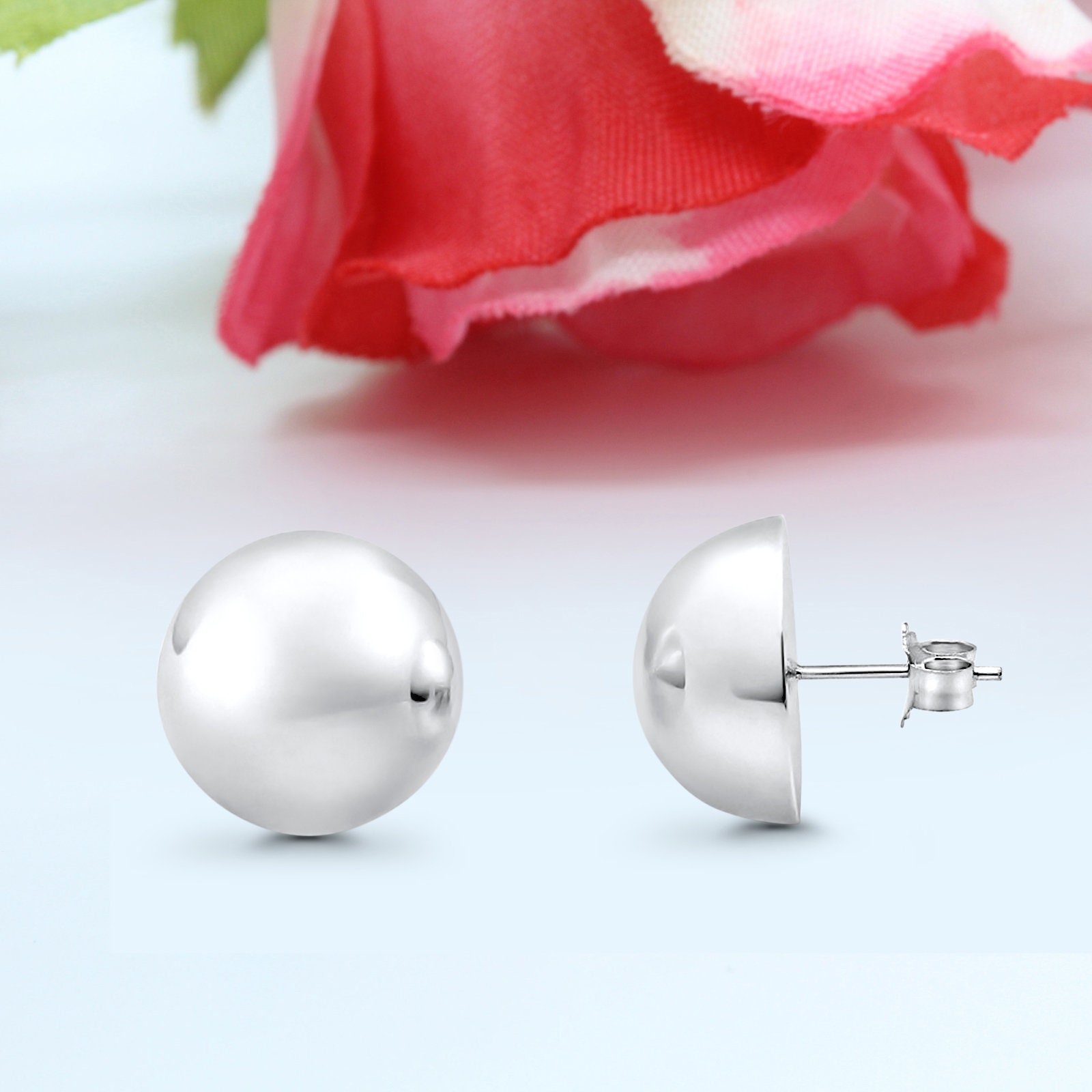 Boucles D'oreilles Argentées Perles Boules Spirale - Pour Femmes, Filles - Neuf Avec étiquettes