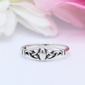 5mm Marquise Oxidized Celtic Thumb Ring Ring Band 925 Sterling Silver New Design Promise Ring Band Celtic Ring Gift