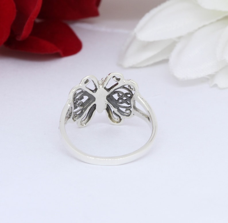 Heart Filigree Butterfly Ring Statement Ring Butterfly Ring Etsy