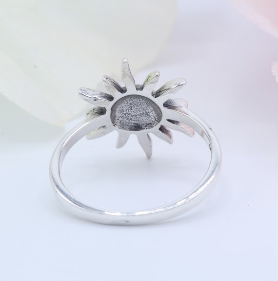 Boho Open Sun Ring - .925 Sterling Silver Band, Sizes 4 To 10 - View #9