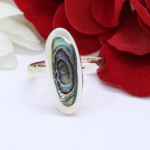 MYSTIK PUR Ring-Abalone and Pearl-UNIKAT!