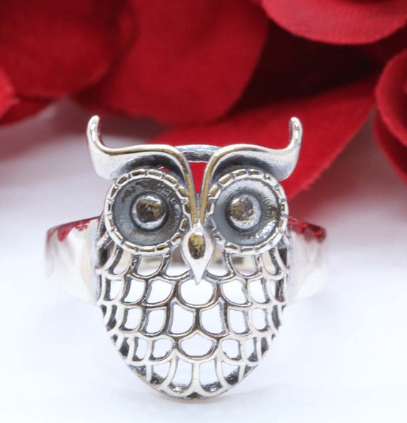 Lucky Owl Ring Band 925 Sterling Silver Lucky Owl Ring Band 925 Sterling Silver