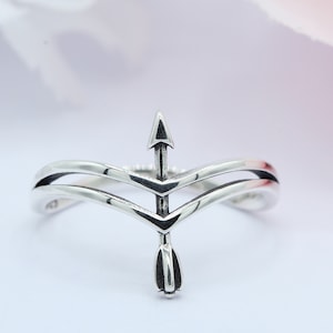 14mm Arrow Ring Band Solid 925 Sterling silver Thumb Ring Band Oxidized Arrow