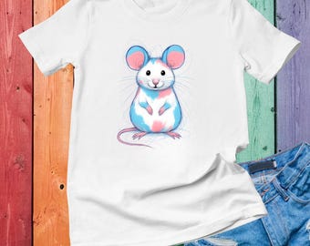 Transgender Maus T-Shirt | Geschlecht Neutral Tshirt | Unisex Softstyle T-Shirt | Entzückende AF