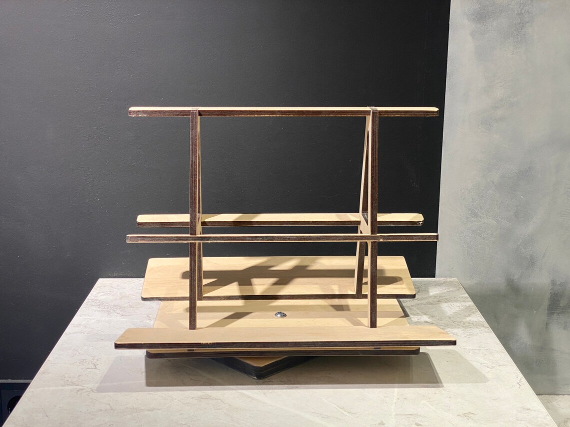 TwoSided Custom Rotating Book Carousel Stand Etsy