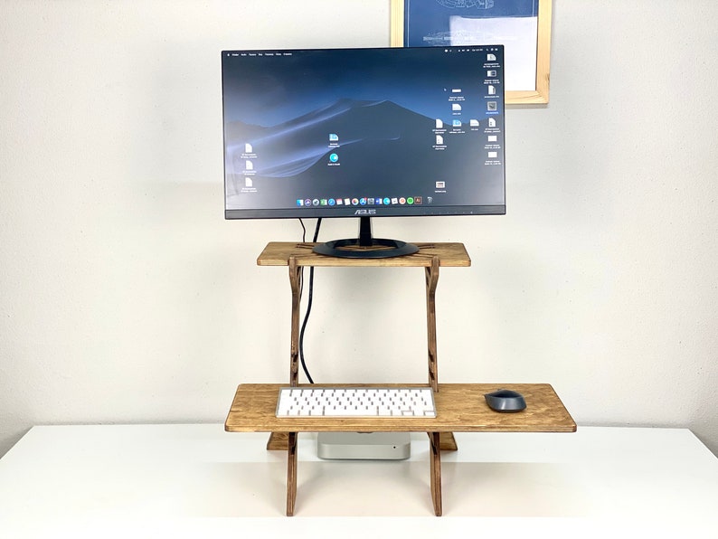 Wood standing desk Laptop Stand Computer Desk Home Office Etsy