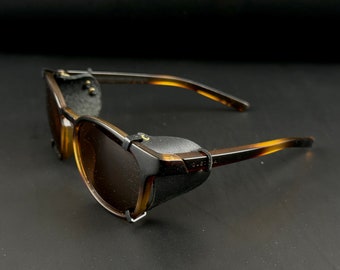 Abnehmbarer Seitenschutz für Sonnenbrillen, Leder-Seitenschutz zum Schutz Ihrer Augen, UNIVERSAL-Seitenschutz