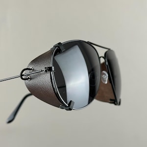 UNIVERSAL side shields for eyeglasses, Removable side shields for sunglasses, Leather side shields for protect your eyes,