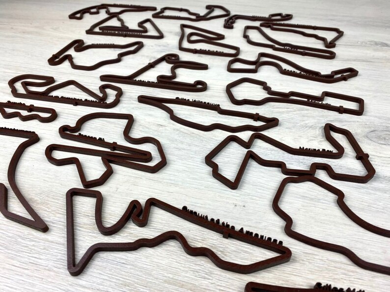 F1 Circuit Collection Made From Plywood F1 Track Wall Art F1 Etsy UK