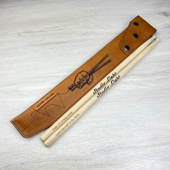 Personalized Drumstick Leather Holder Drumstick Case Leather Etsy