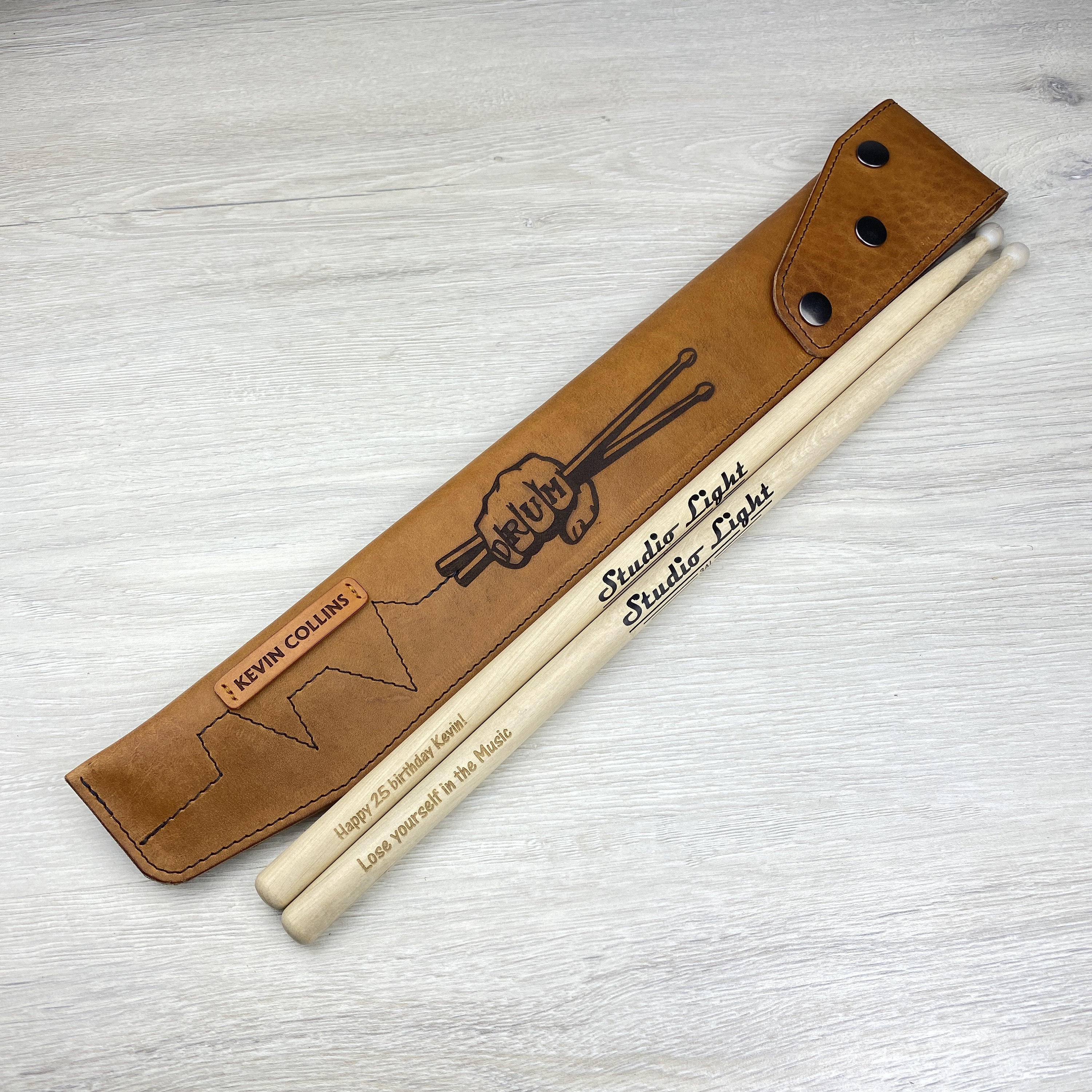 Personalized Drumstick Leather Holder Drumstick Case Leather Etsy