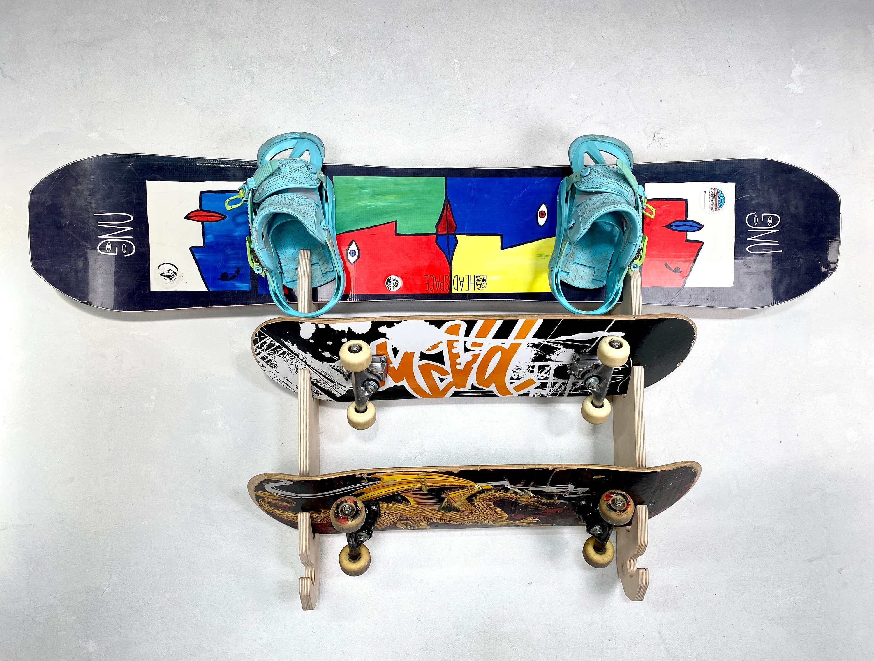Estante De Exhibición De Skateboard De Acrílico De 2 Estante De Exhibición De Skateboard De Acrílico De 2