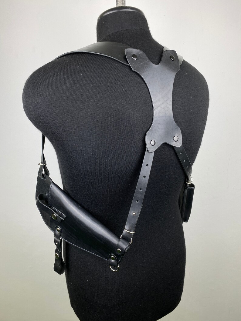 Leather Vertical/Horizontal Cross Harness Custom Gun Etsy