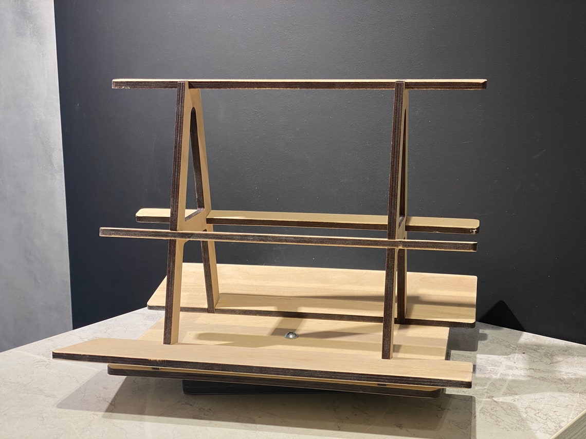 TwoSided Custom Rotating Book Carousel Stand Etsy