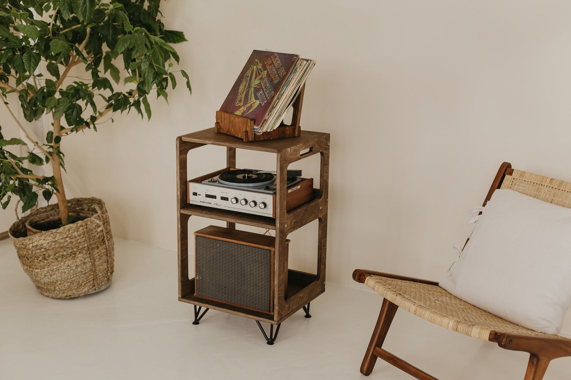 Turntable Stand Record player stand Vinyl record storage Etsy