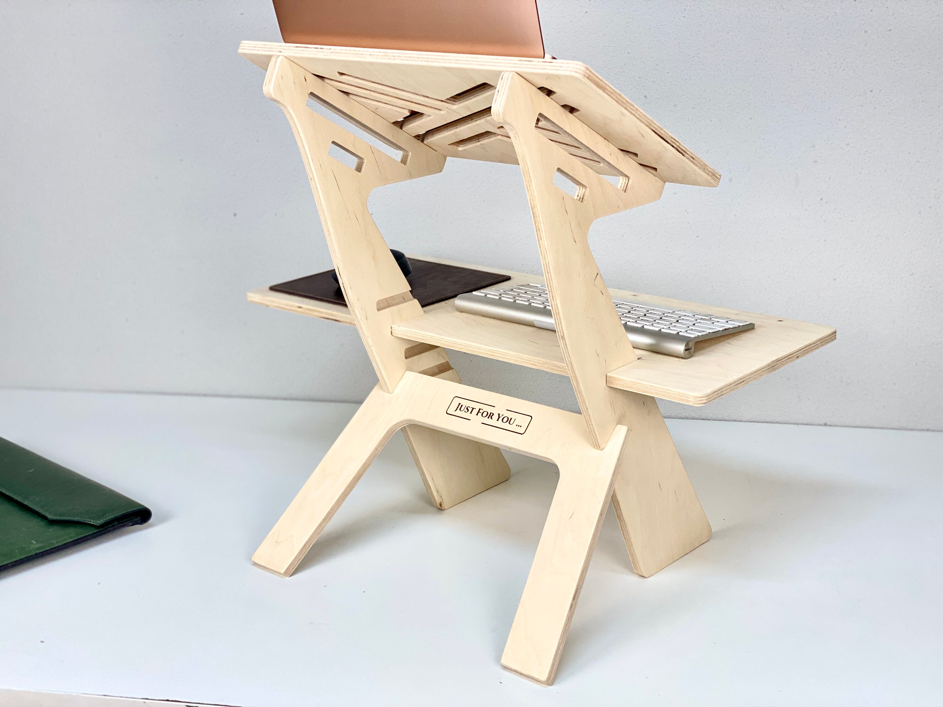 Escritorio de pie de madera Escritorio de andamios Estación | Etsy