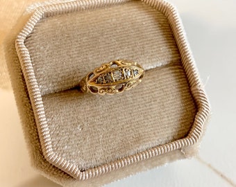 Victorian 18ct Yellow Gold Diamond Ring