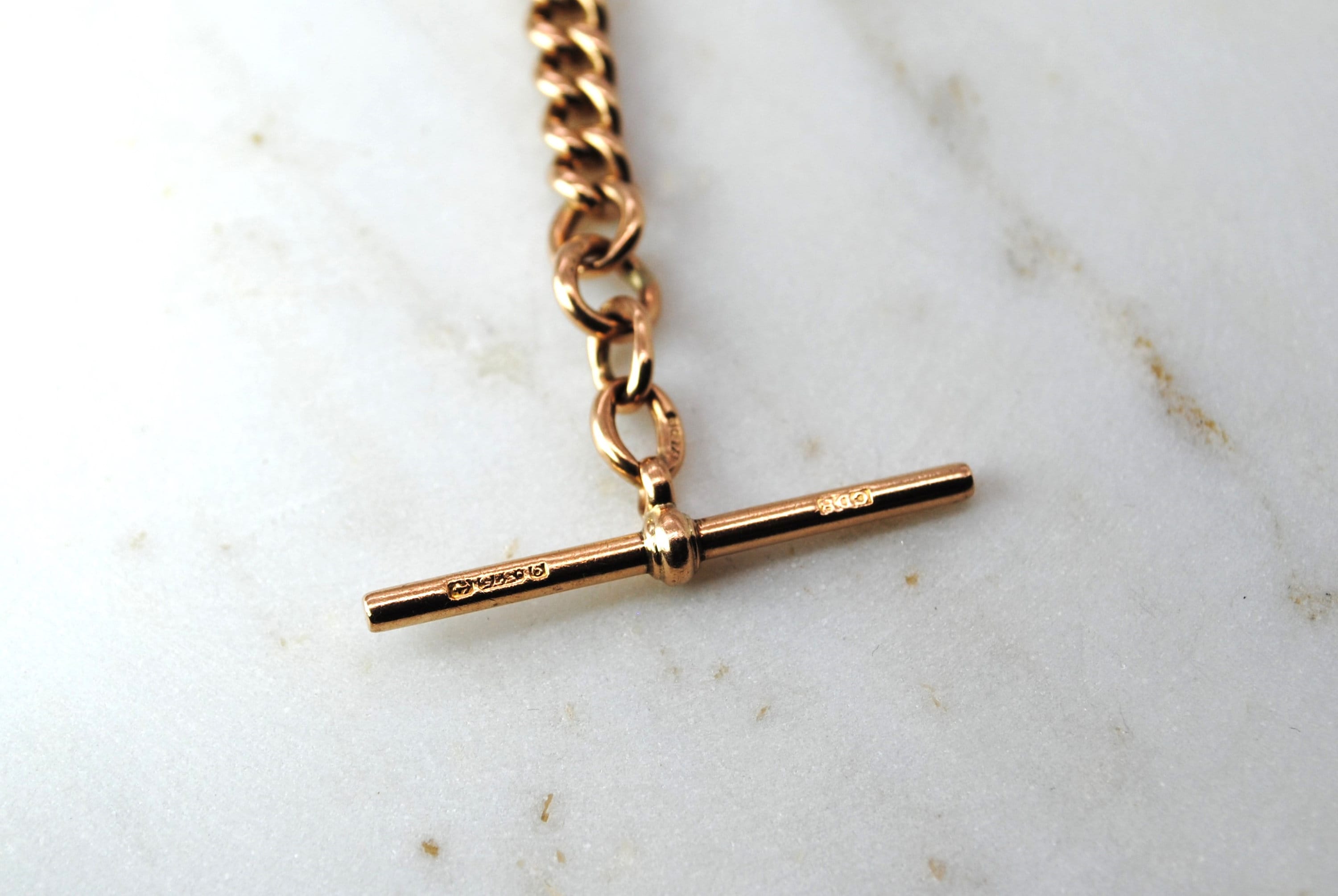 Antique 9ct Rose Gold Albert Bracelet - Etsy