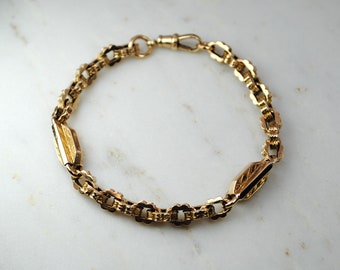 Vintage 9ct gold repro style bracelet
