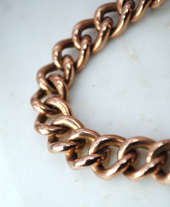 Vintage 9ct rose gold charm bracelet - image 3