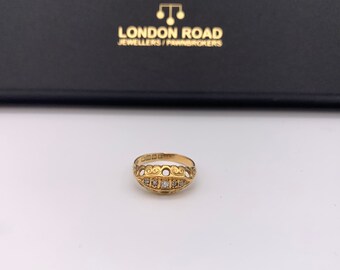 18ct Yellow Gold Diamond Vintage Ring