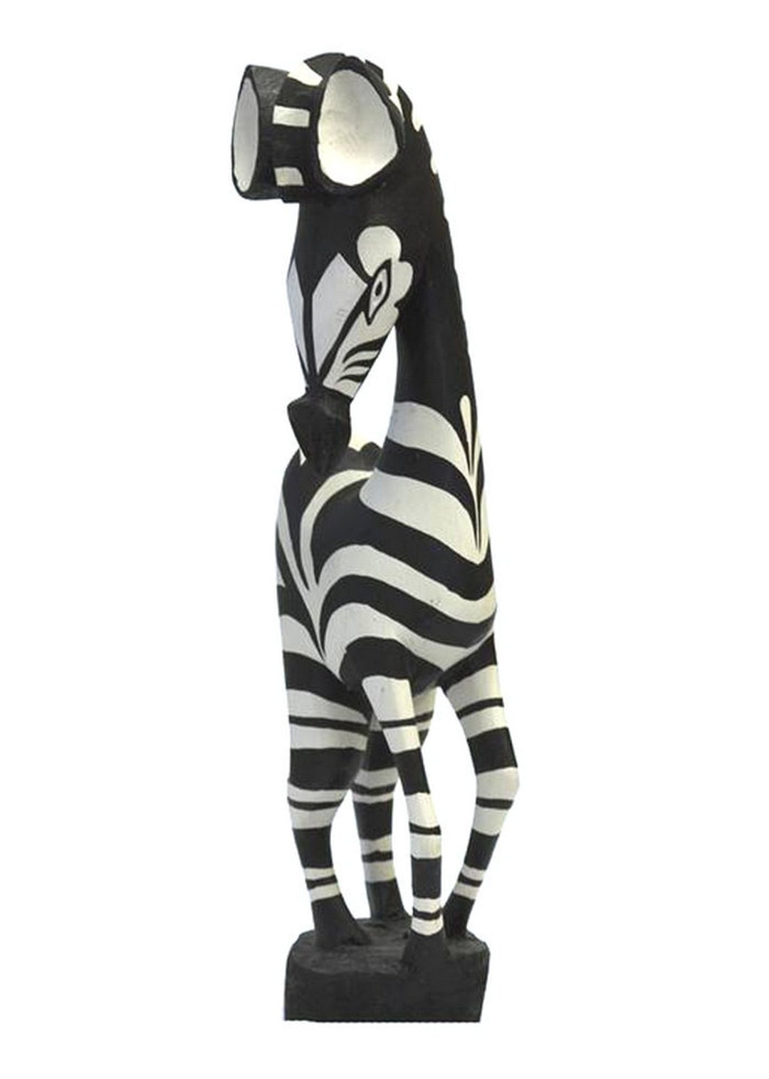 Hand Painted Wooden Zebra From Zimbabwe Etsy