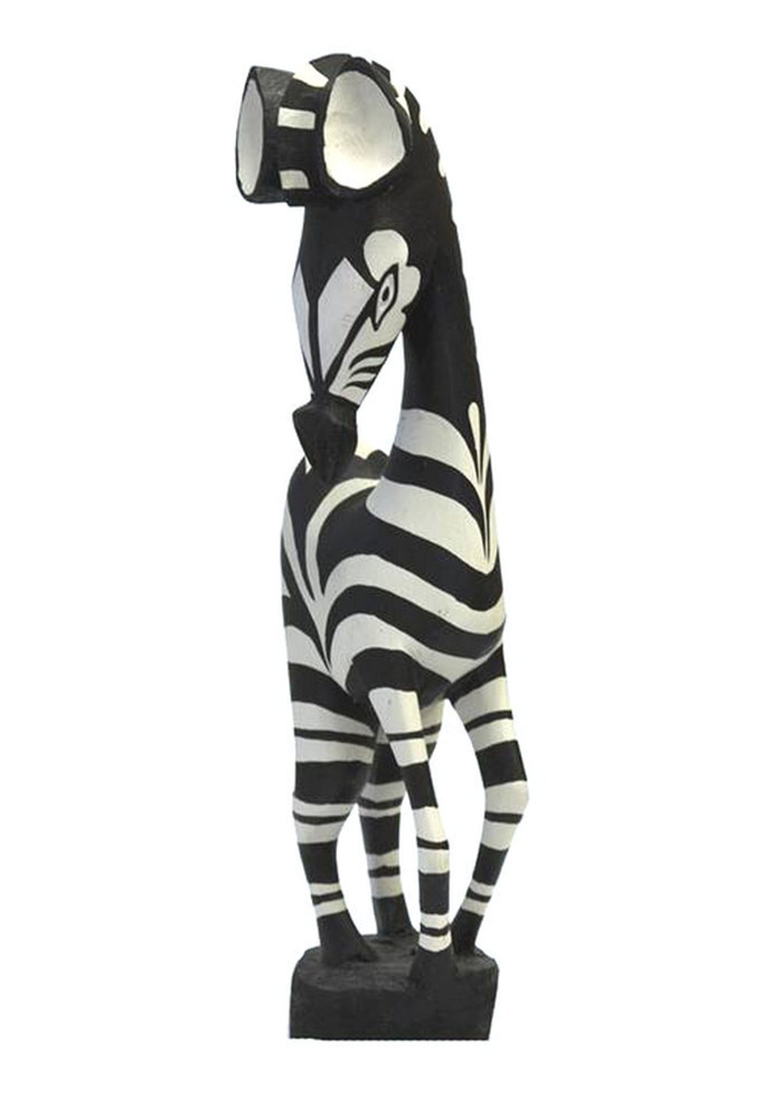 Hand Painted Wooden Zebra From Zimbabwe Etsy