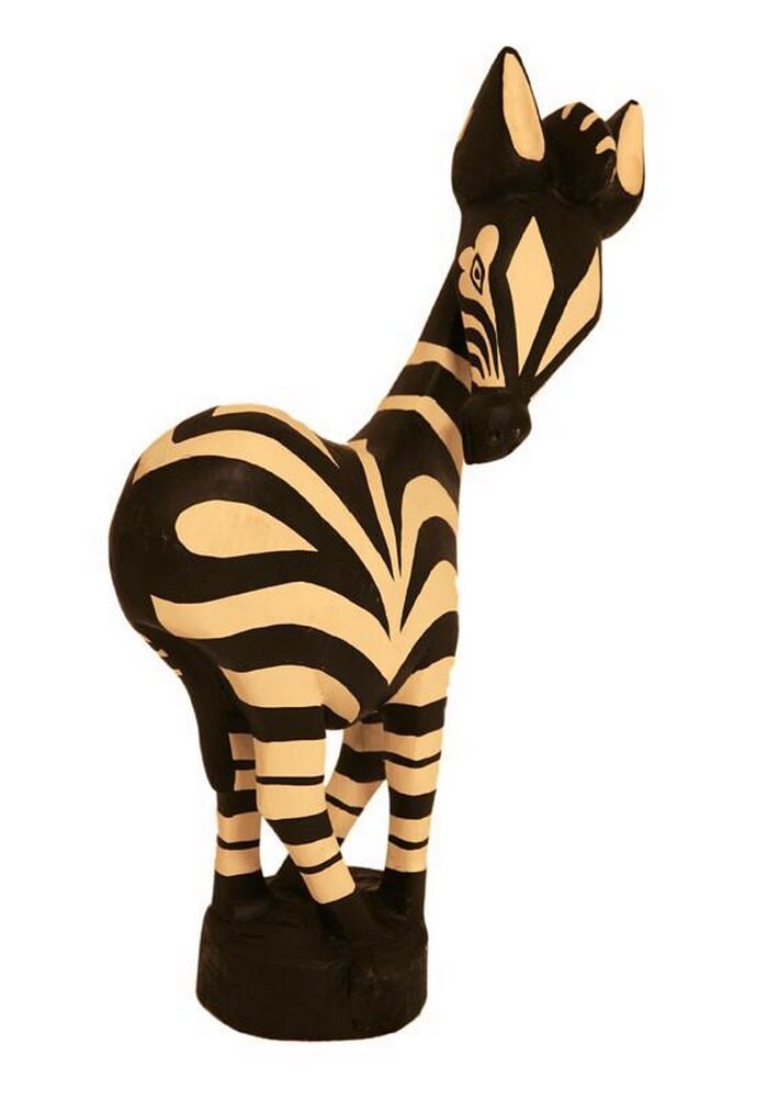 Hand Painted Wooden Zebra From Zimbabwe Etsy