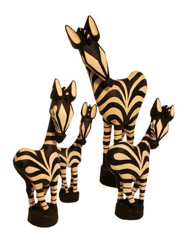 Hand Painted Wooden Zebra From Zimbabwe Etsy
