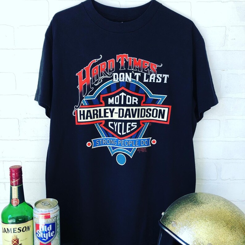 Vintage 1991 Harley Davidson 3D Emblem T-Shirt