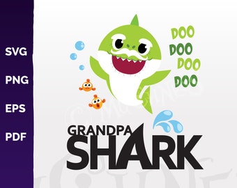 Download Grandpa Shark Svg Etsy