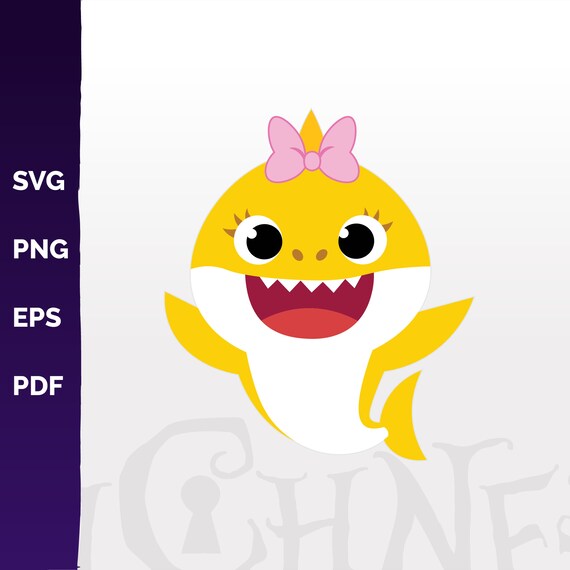 Free Free 100 Pink Baby Shark With Bow Svg SVG PNG EPS DXF File