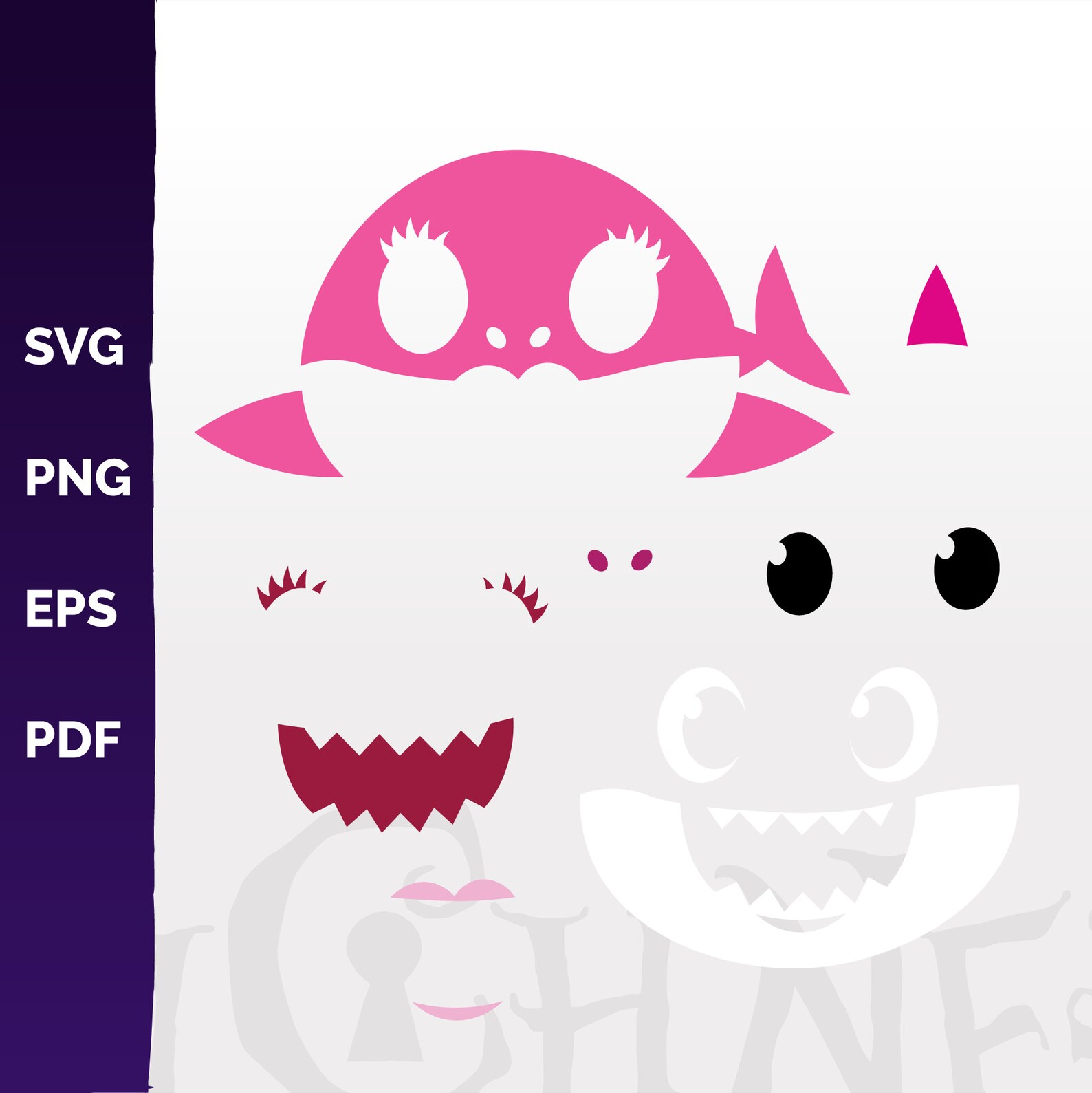 Free Free 200 Pink Baby Shark With Bow Svg SVG PNG EPS DXF File