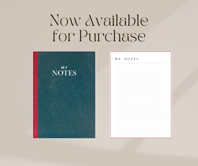 Rural Line Note Book Simple Lined Note Book - Etsy