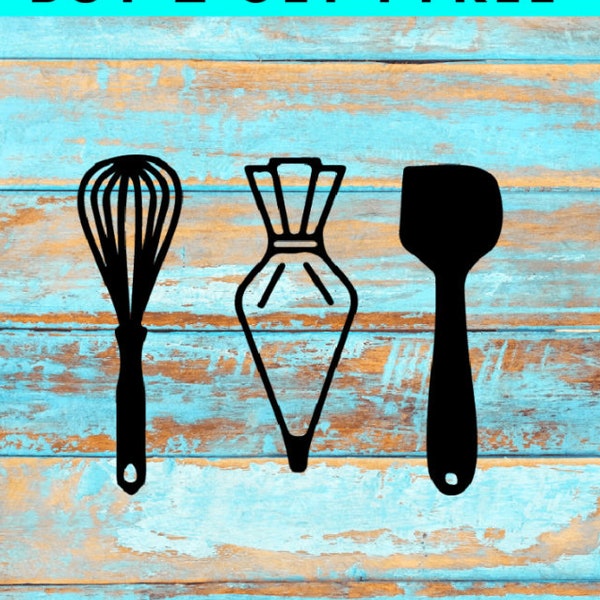 Bakery SVG, Spatula SVG, Whisk SVG, Piping bag svg/png/dxf