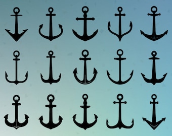 Navy Anchor Svg | Etsy