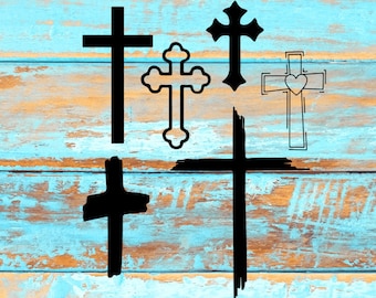 Cross SVG Bundle: Easter Religious Designs (Digital Download)