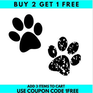 Paw Print SVG, Dog SVG, Dog Print SVG, Digital Download, Cricut, Silhouette, Glowforge ( svg/png files)