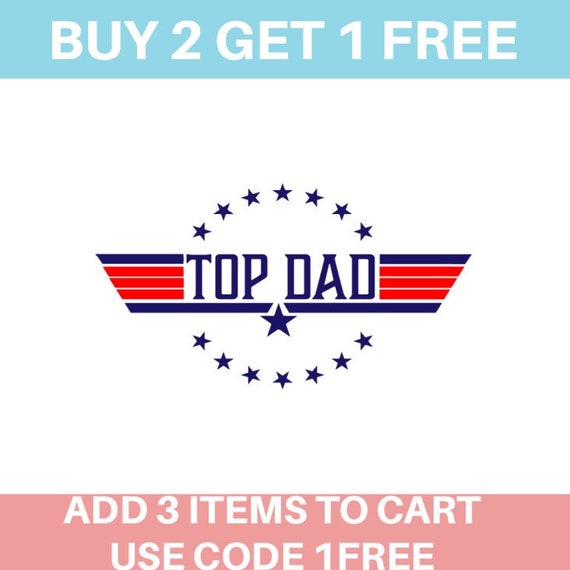 Top Dad Star Top Gun Dad SVGPNG Etsy Canada