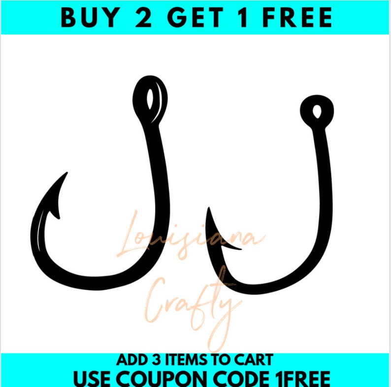 Fish Hook SVG Fishing Hook SVG Fishing SVG Fishing Digital Etsy