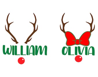 Girl Rudolph/Reindeer Boy Rudolph/Reindeer Frame SVG, Christmas SVG, Digital Download for Cricut/Silhouette ( svg, dxf,png)