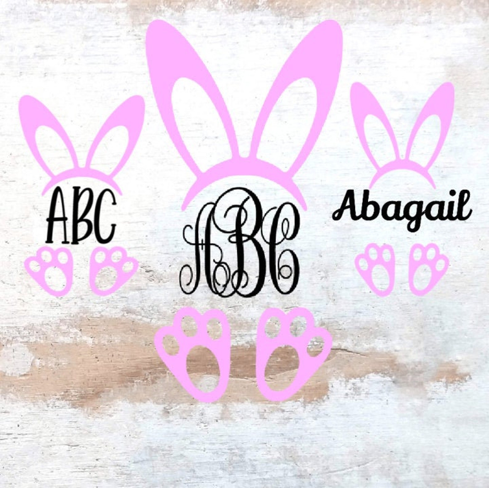 Bunny Name Frame SVG Easter SVG Bunny SVG Digital Download Etsy