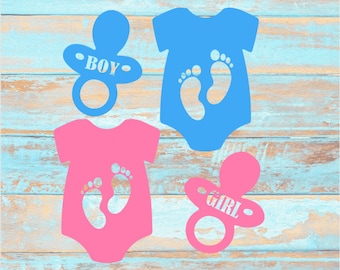 Baby Shower SVG: Onesie & Pacifier Cut Files (Digital Download)