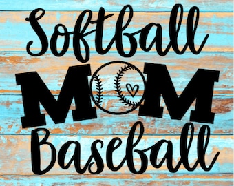 Mamá de softbol y béisbol SVG PNG